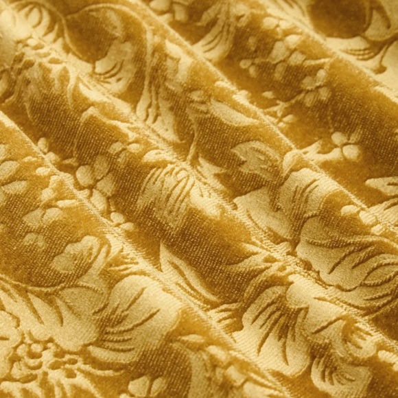 Yellow Gold Velvet Dress NWT - Picture 3 of 3